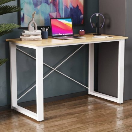 Письмовий стіл Ferrum-decor Драйв 750x1400x600 Білий метал ДСП Дуб Артизан 16 мм (FRD-103148) Письмовий стіл Ferrum-decor Драйв 750x1400x600 Білий метал ДСП Дуб Артизан 16 мм (FRD-103148)