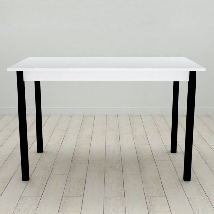 Стіл кухонний Ferrum-decor Маріо 75x120x70 Чорний ДСП Біле 16мм (FRD-106195) Стіл кухонний Ferrum-decor Маріо 75x120x70 Чорний ДСП Біле 16мм (FRD-106195)