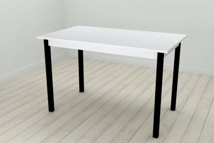 Стіл кухонний Ferrum-decor Маріо 75x120x70 Чорний ДСП Біле 16мм (FRD-106195) Стіл кухонний Ferrum-decor Маріо 75x120x70 Чорний ДСП Біле 16мм (FRD-106195)