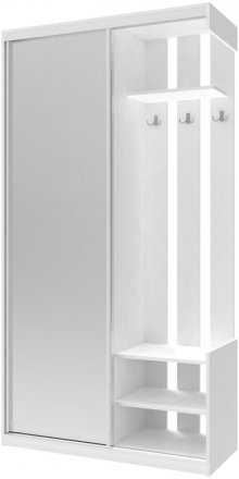Передпокій з дзеркалом Doros City One Door 110х45х210 см Білий (DRS-011404) Передпокій з дзеркалом Doros City One Door 110х45х210 см Білий (DRS-011404)