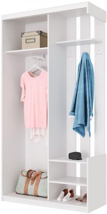 Передпокій з дзеркалом Doros City One Door 110х45х210 см Білий (DRS-011404) Передпокій з дзеркалом Doros City One Door 110х45х210 см Білий (DRS-011404)