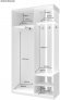 Передпокій з дзеркалом Doros City One Door 110х45х210 см Білий (DRS-011404)