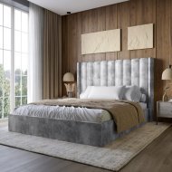 Двоспальне ліжко LION Ніно 180x200 см SILK 303 Сірий (LION-041400) Двоспальне ліжко LION Ніно 180x200 см SILK 303 Сірий (LION-041400)