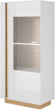 Вітрина низька Perfect Home Арко / Arco 1-дверна 1D1W/72 Білий глянець/дуб грандсон (PFH-091030) Вітрина низька Perfect Home Арко / Arco 1-дверна 1D1W/72 Білий глянець/дуб грандсон (PFH-091030)
