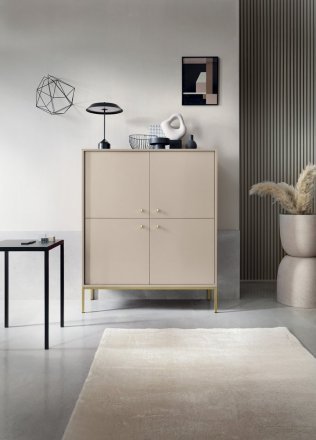 Комод високий Perfect Home Моно / Mono 4-дверний з золотими ніжками MK104 Беж пісочний (PFH-091203) Комод високий Perfect Home Моно / Mono 4-дверний з золотими ніжками MK104 Беж пісочний (PFH-091203)