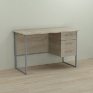 Письмовий стіл Ferrum-decor Гаррі 75x120x60 сірий ДСП Дуб Сонома 16мм (FRD-101452)
