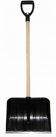 Лопата для прибирання снігу Snow pusher з дерев'яним держаком 50х141 см чорна 48573 Лопата для прибирання снігу Snow pusher з дерев'яним держаком 50х141 см чорна 48573
