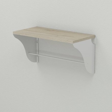 Настінна полиця Ferrum-decor Комфі 260x600x240 метал Білий ДСП Сонома 16 мм (FRD-102747) Настінна полиця Ferrum-decor Комфі 260x600x240 метал Білий ДСП Сонома 16 мм (FRD-102747)