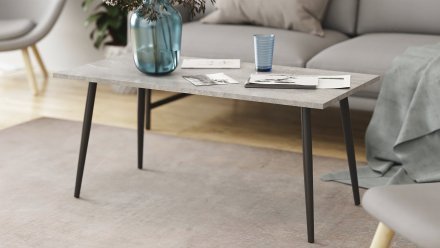 Стіл журнальний Монтана Ferrum-decor 45x100x50 Чорний метал ДСП Бетон 16 мм (FRD-106711) Стіл журнальний Монтана Ferrum-decor 45x100x50 Чорний метал ДСП Бетон 16 мм (FRD-106711)