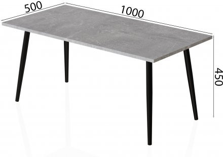 Стіл журнальний Монтана Ferrum-decor 45x100x50 Чорний метал ДСП Бетон 16 мм (FRD-106711) Стіл журнальний Монтана Ferrum-decor 45x100x50 Чорний метал ДСП Бетон 16 мм (FRD-106711)