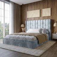 Двоспальне ліжко з підйомним механізмом LION Ніно 160x200 см SILK 301 Димчастий (LION-045058) Двоспальне ліжко з підйомним механізмом LION Ніно 160x200 см SILK 301 Димчастий (LION-045058)