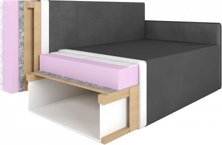 Кутовий диван ортопедичний iSmart MORRO єврокнижка 198x140 см (матрац Light) темно-коричневий Laura 8 (ISM-051302) Кутовий диван ортопедичний iSmart MORRO єврокнижка 198x140 см (матрац Light) темно-коричневий Laura 8 (ISM-051302)