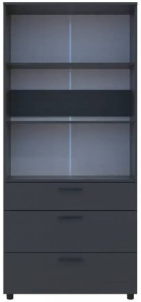 Шафа для одягу Doros Торн Антрацит 2 ДСП/3Ш (полиці) 90х51.6х200 (DRS-012072) Шафа для одягу Doros Торн Антрацит 2 ДСП/3Ш (полиці) 90х51.6х200 (DRS-012072)