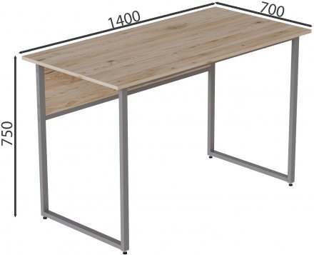 Комп'ютерний стіл Ferrum-decor Коді 75x140x70 сірий ДСП Дуб Сан-Марино 16мм (FRD-101704)