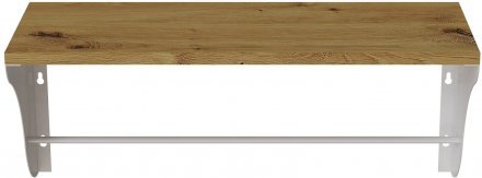 Настінна полиця Ferrum-decor Комфі 260x600x240 метал Білий ДСП Дуб Артизан 16 мм (FRD-102749) Настінна полиця Ferrum-decor Комфі 260x600x240 метал Білий ДСП Дуб Артизан 16 мм (FRD-102749)