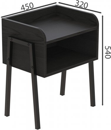 Тумба модульна Ferrum-decor Джузі 540x450x320 метал Чорний ДСП Сосна Кембра 16 мм (FRD-102970) Тумба модульна Ferrum-decor Джузі 540x450x320 метал Чорний ДСП Сосна Кембра 16 мм (FRD-102970)
