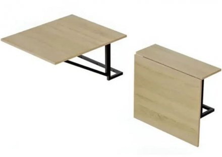 Стіл розкладний Олександр 4 Ferrum-decor 750x600x700 Чорний метал ДСП Дуб Сонома 16 мм (FRD-104895) Стіл розкладний Олександр 4 Ferrum-decor 750x600x700 Чорний метал ДСП Дуб Сонома 16 мм (FRD-104895)
