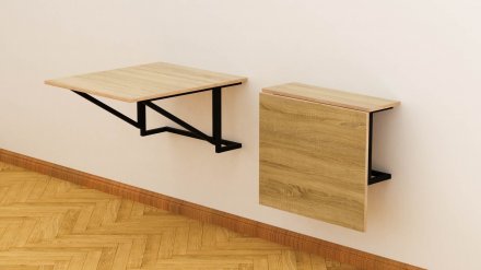 Стіл розкладний Олександр 4 Ferrum-decor 750x600x700 Чорний метал ДСП Дуб Сонома 16 мм (FRD-104895) Стіл розкладний Олександр 4 Ferrum-decor 750x600x700 Чорний метал ДСП Дуб Сонома 16 мм (FRD-104895)