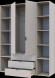 Комплект шаф для одягу Doros Гелар (3 шт.) 153,9х49,5х203,4 см Кашемір (DRS-011244)