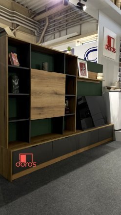 Стінка у вітальню Doros Капрі Дуб Евок/Графіт 240х33х153 (DRS-011980) Стінка у вітальню Doros Капрі Дуб Евок/Графіт 240х33х153 (DRS-011980)