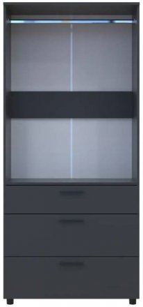 Шафа для одягу Doros Торн Антрацит 2 ДСП/3Ш (штанга) 90х51.6х200 (DRS-012073) Шафа для одягу Doros Торн Антрацит 2 ДСП/3Ш (штанга) 90х51.6х200 (DRS-012073)
