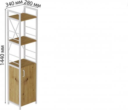 Етажерка 3/34 Ferrum-decor Серії Конект із тумбою 144x34x28 Білий ДСП Артизан (FRD-104433) Етажерка 3/34 Ferrum-decor Серії Конект із тумбою 144x34x28 Білий ДСП Артизан (FRD-104433)