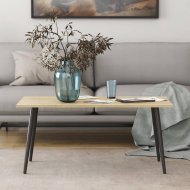 Стіл журнальний Монтана Ferrum-decor 45x100x50 Чорний метал ДСП Дуб Сонома 16 мм (FRD-106714) Стіл журнальний Монтана Ferrum-decor 45x100x50 Чорний метал ДСП Дуб Сонома 16 мм (FRD-106714)