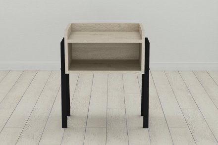 Тумба модульна Ferrum-decor Джузі 540x450x320 метал Чорний ДСП Сонома 16 мм (FRD-102971) Тумба модульна Ferrum-decor Джузі 540x450x320 метал Чорний ДСП Сонома 16 мм (FRD-102971)