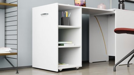 Стіл-тумба трансформер Смарт 1/1 Ferrum-decor 750x1450x500 ДСП Біле 16 мм (FRD-105067) Стіл-тумба трансформер Смарт 1/1 Ferrum-decor 750x1450x500 ДСП Біле 16 мм (FRD-105067)