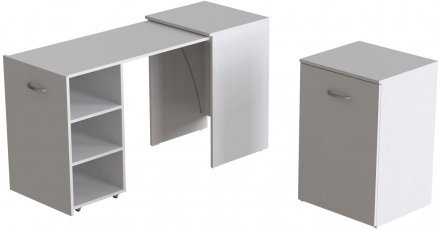 Стіл-тумба трансформер Смарт 1/1 Ferrum-decor 750x1450x500 ДСП Біле 16 мм (FRD-105067) Стіл-тумба трансформер Смарт 1/1 Ferrum-decor 750x1450x500 ДСП Біле 16 мм (FRD-105067)