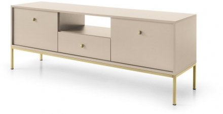 Тумба під телевізор Perfect Home Моно / Mono 2-дверна з 1 шухлядою та золотими ніжками MRTV154 Беж пісочний (PFH-091201) Тумба під телевізор Perfect Home Моно / Mono 2-дверна з 1 шухлядою та золотими ніжками MRTV154 Беж пісочний (PFH-091201)