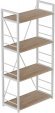 Етажерка 4/60 Ferrum-decor Серії Конект 120x60x28 білий ДСП Дуб Сан-Марино 16мм (FRD-104243)