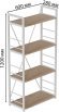 Етажерка 4/60 Ferrum-decor Серії Конект 120x60x28 білий ДСП Дуб Сан-Марино 16мм (FRD-104243)