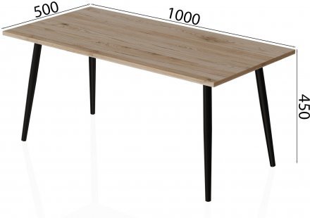 Стіл журнальний Монтана Ferrum-decor 45x100x50 Чорний метал ДСП Дуб Сан-Марино 16 мм (FRD-106716) Стіл журнальний Монтана Ferrum-decor 45x100x50 Чорний метал ДСП Дуб Сан-Марино 16 мм (FRD-106716)