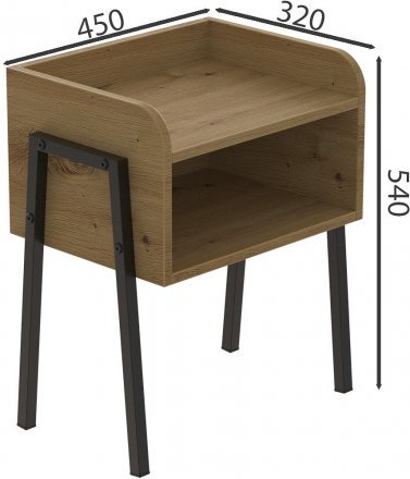Тумба модульна Ferrum-decor Джузі 540x450x320 метал Чорний ДСП Дуб Дуб Артизан 16 мм (FRD-102973) Тумба модульна Ferrum-decor Джузі 540x450x320 метал Чорний ДСП Дуб Дуб Артизан 16 мм (FRD-102973)