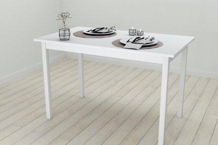 Стіл кухонний Ferrum-decor Маріо 75x120x80 Білий ДСП Біле 16мм (FRD-106199) Стіл кухонний Ferrum-decor Маріо 75x120x80 Білий ДСП Біле 16мм (FRD-106199)