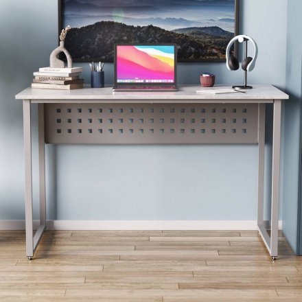 Стіл письмовий Майк Ferrum-decor 75x120x70 Сірий метал ДСП Бетон 32 мм (FRD-106536) Стіл письмовий Майк Ferrum-decor 75x120x70 Сірий метал ДСП Бетон 32 мм (FRD-106536)