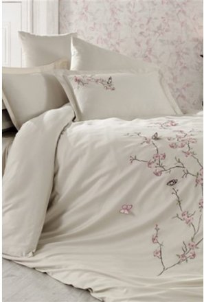 Постільна білизна сатин з вишивкою Butterfly 3D bej бежевий євро svt-2000022295109 Постільна білизна сатин з вишивкою Butterfly 3D bej бежевий євро svt-2000022295109