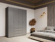 Шафа розпашна для одягу Doros Гелар 155х49,5х203,4 см Графіт (DRS-011109) Шафа розпашна для одягу Doros Гелар 155х49,5х203,4 см Графіт (DRS-011109)