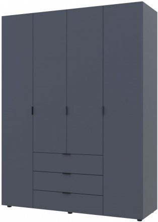 Шафа розпашна для одягу Doros Гелар 155х49,5х203,4 см Графіт (DRS-011109)