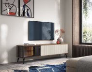 Тумба під ТВ з підсвіткою Вічі / Vici RTV180 3-дверна Горіх/кашемір Perfect Home Польща (PFH-091295) Тумба під ТВ з підсвіткою Вічі / Vici RTV180 3-дверна Горіх/кашемір Perfect Home Польща (PFH-091295)