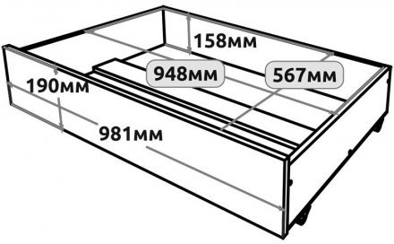 Комплект шухляд висувних для ліжка Асторія Еверест Венге (DTM-074615) Комплект шухляд висувних для ліжка Асторія Еверест Венге (DTM-074615)