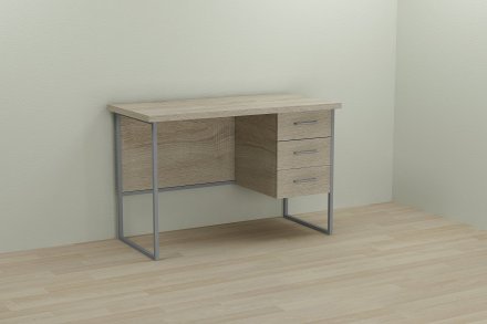 Письмовий стіл Ferrum-decor Гаррі 76x120x60 сірий ДСП Дуб Сонома 32мм (FRD-101457)