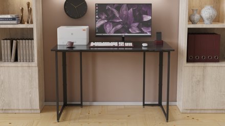 Комп'ютерний стіл Ferrum-decor Ханна 75x120x60 чорний ДСП Сосна Кембра 16мм (FRD-103485) Комп'ютерний стіл Ferrum-decor Ханна 75x120x60 чорний ДСП Сосна Кембра 16мм (FRD-103485)