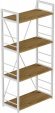 Етажерка 4/60 Ferrum-decor Серії Конект 120x60x28 білий ДСП Дуб Артизан 16мм (FRD-104244)