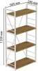 Етажерка 4/60 Ferrum-decor Серії Конект 120x60x28 білий ДСП Дуб Артизан 16мм (FRD-104244)