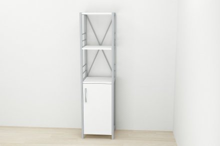 Етажерка 3/34 Ferrum-decor Серії Конект із тумбою 144x34x28 Сірий ДСП Біле (FRD-104435) Етажерка 3/34 Ferrum-decor Серії Конект із тумбою 144x34x28 Сірий ДСП Біле (FRD-104435)