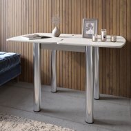 Обідній стіл розкладний LION Нота Міні Бетон Style 60x70/70x120 (LION-041291) Обідній стіл розкладний LION Нота Міні Бетон Style 60x70/70x120 (LION-041291)