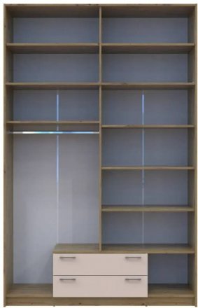 Шафа для одягу Doros Ронді з високою антресоллю Дуб Артизан/Кашемір 4 ДСП 160х52х260 (DRS-011878) Шафа для одягу Doros Ронді з високою антресоллю Дуб Артизан/Кашемір 4 ДСП 160х52х260 (DRS-011878)