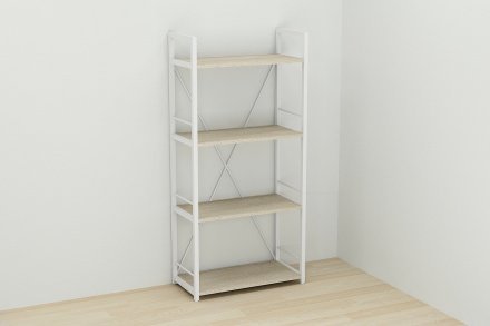 Етажерка 4/60 Ferrum-decor Серії Конект 120x60x28 білий ДСП Дуб Сонома 16мм (FRD-104245) Етажерка 4/60 Ferrum-decor Серії Конект 120x60x28 білий ДСП Дуб Сонома 16мм (FRD-104245)
